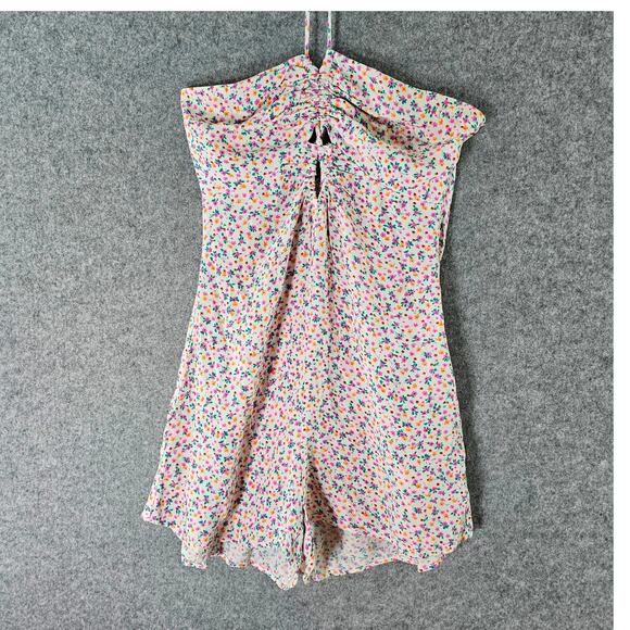 Bershka Ditsy Floral Romper Small Halter Neck Y2K 90's New without tags - Picture 1 of 9